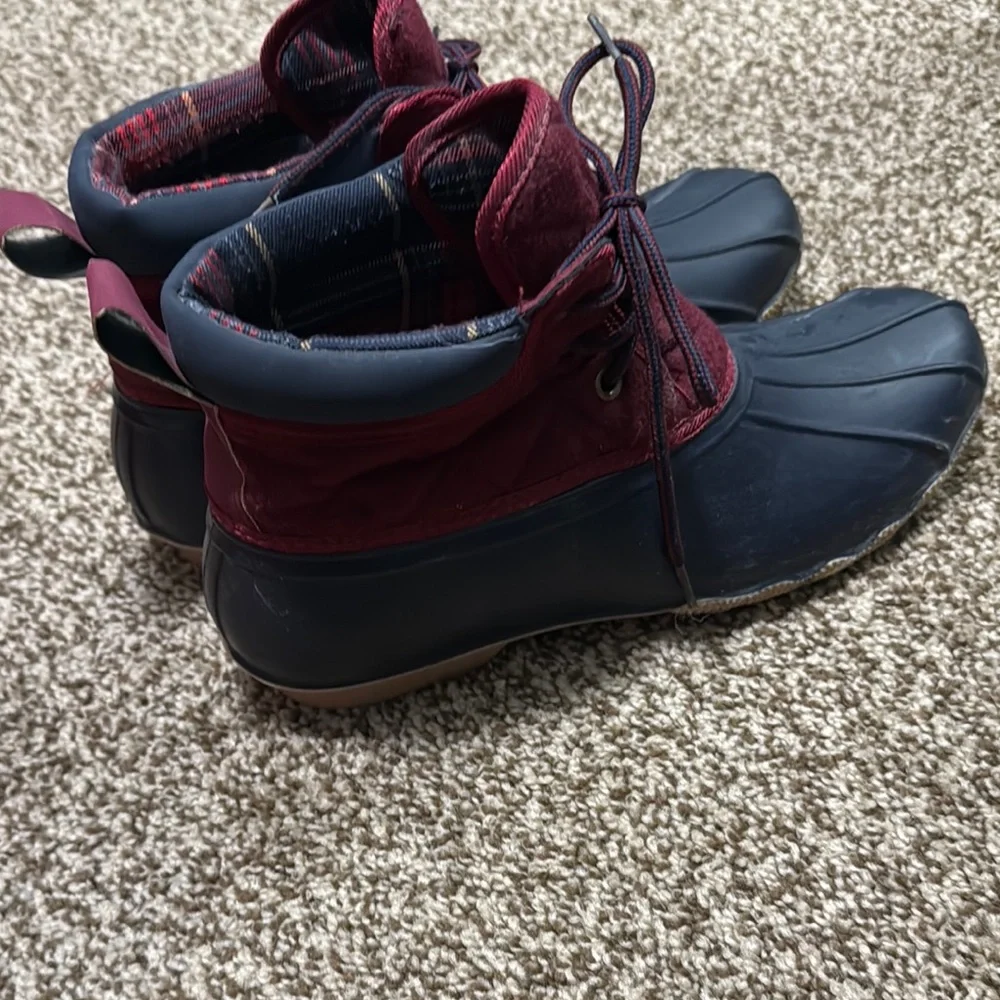 Women’s Navy and Burgundy Boots